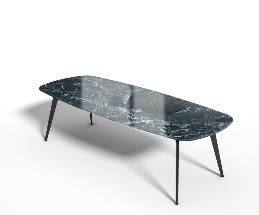 Verde Rammegiato marmer - Eettafel Celio 220/240/260 x 95 cm