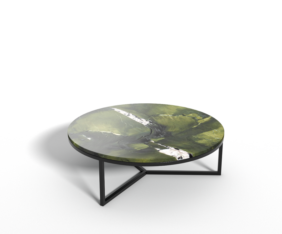 Avocatus kwartsiet - salontafel rond