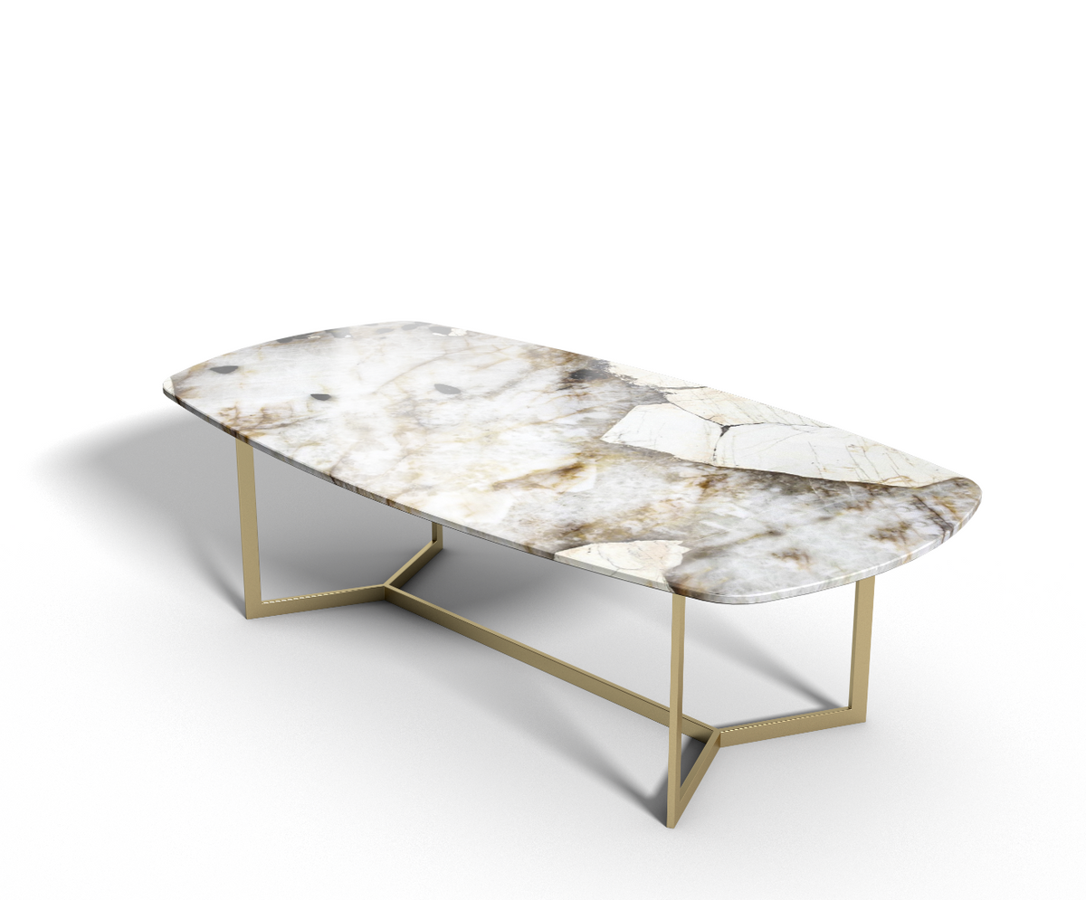 Patagonia kwartsiet - eettafel ovaal