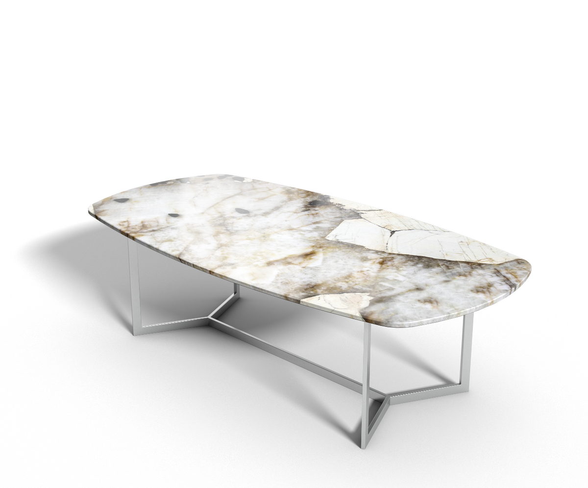 Patagonia kwartsiet - eettafel ovaal