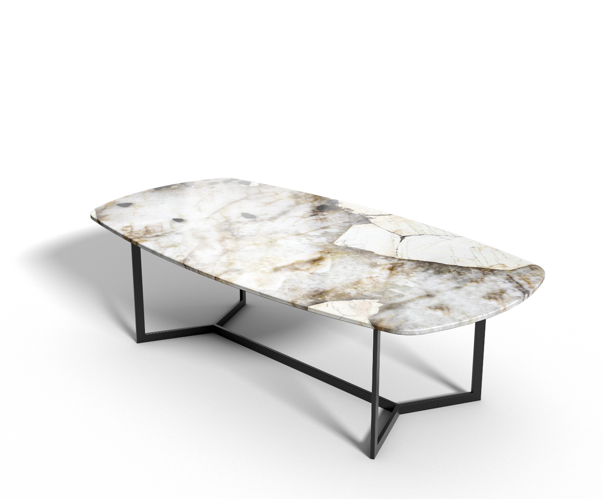 Patagonia kwartsiet - eettafel ovaal