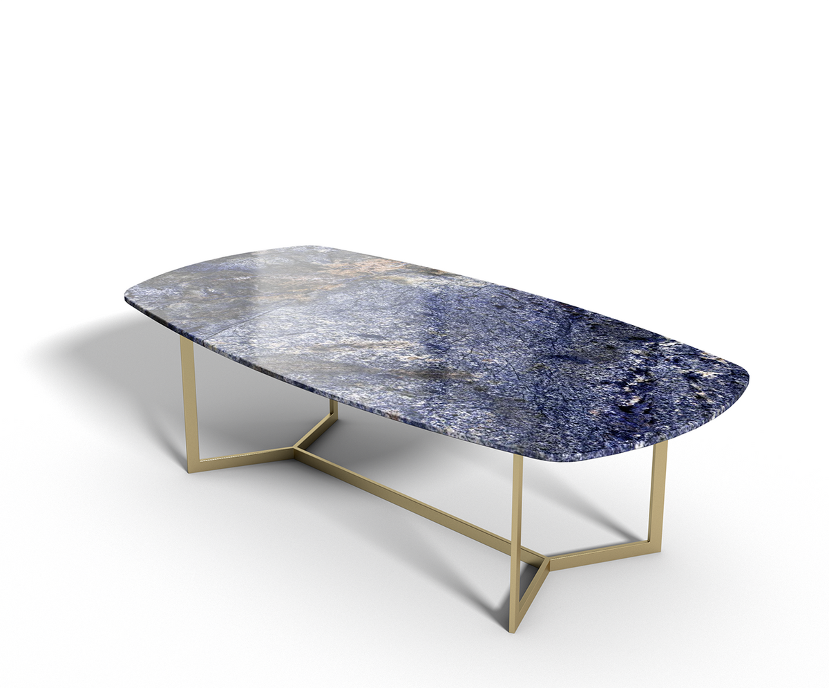 Azul Bahia marmer - eettafel ovaal