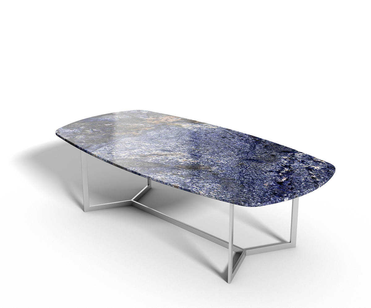 Azul Bahia marmer - eettafel ovaal