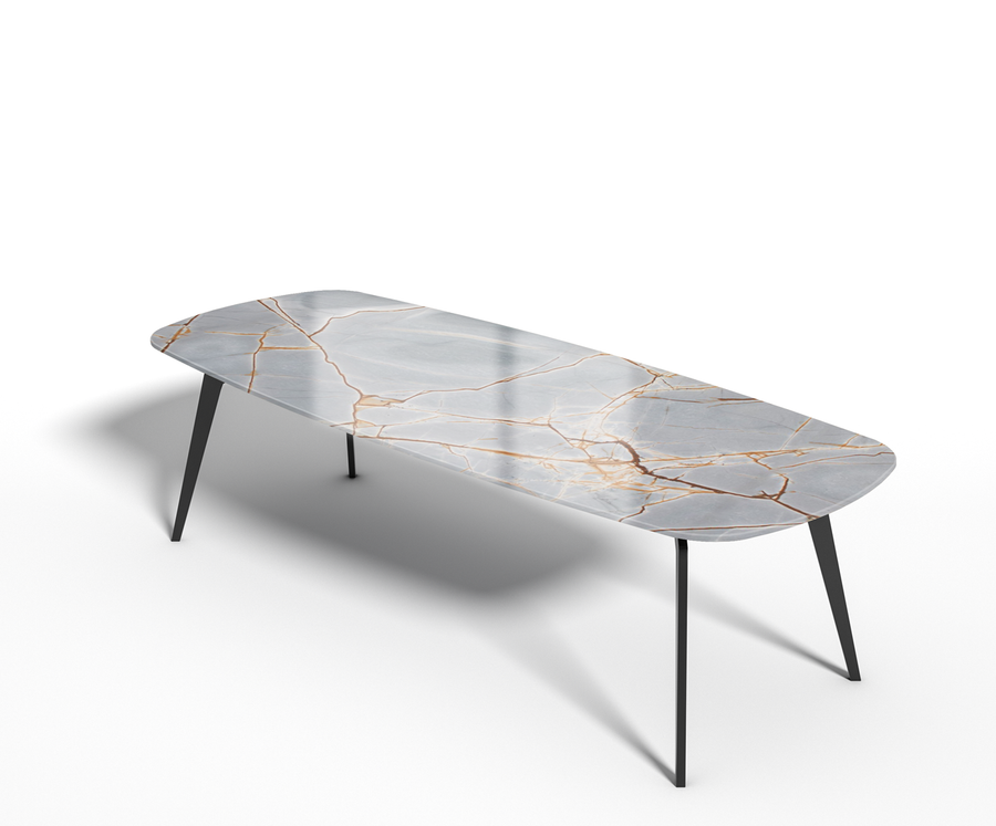 Blue Deep Kwartsiet - Eettafel Deens Ovaal