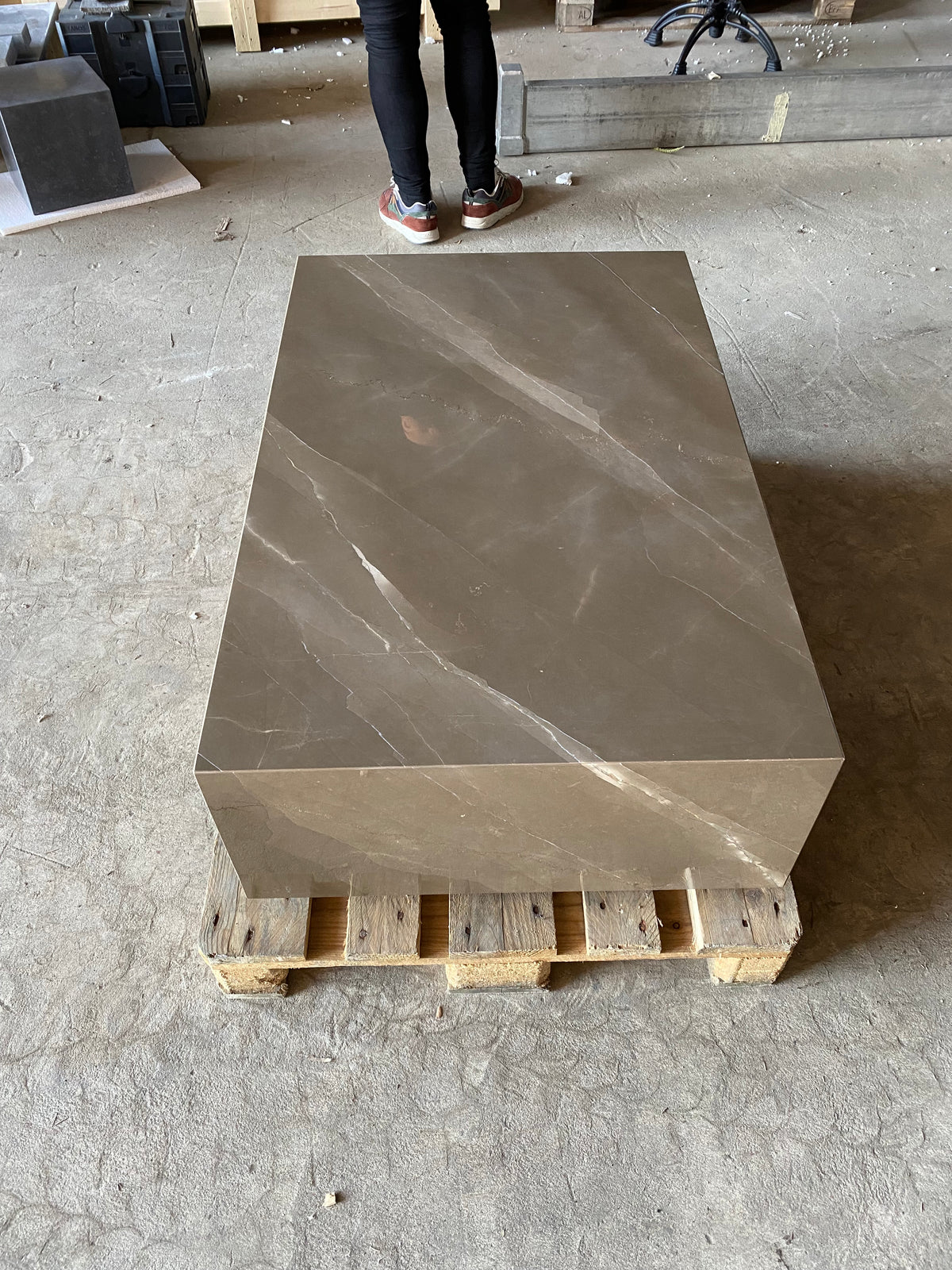 Bronze Amani marmer salontafel blok - 100 cm x 65 cm x 35 cm