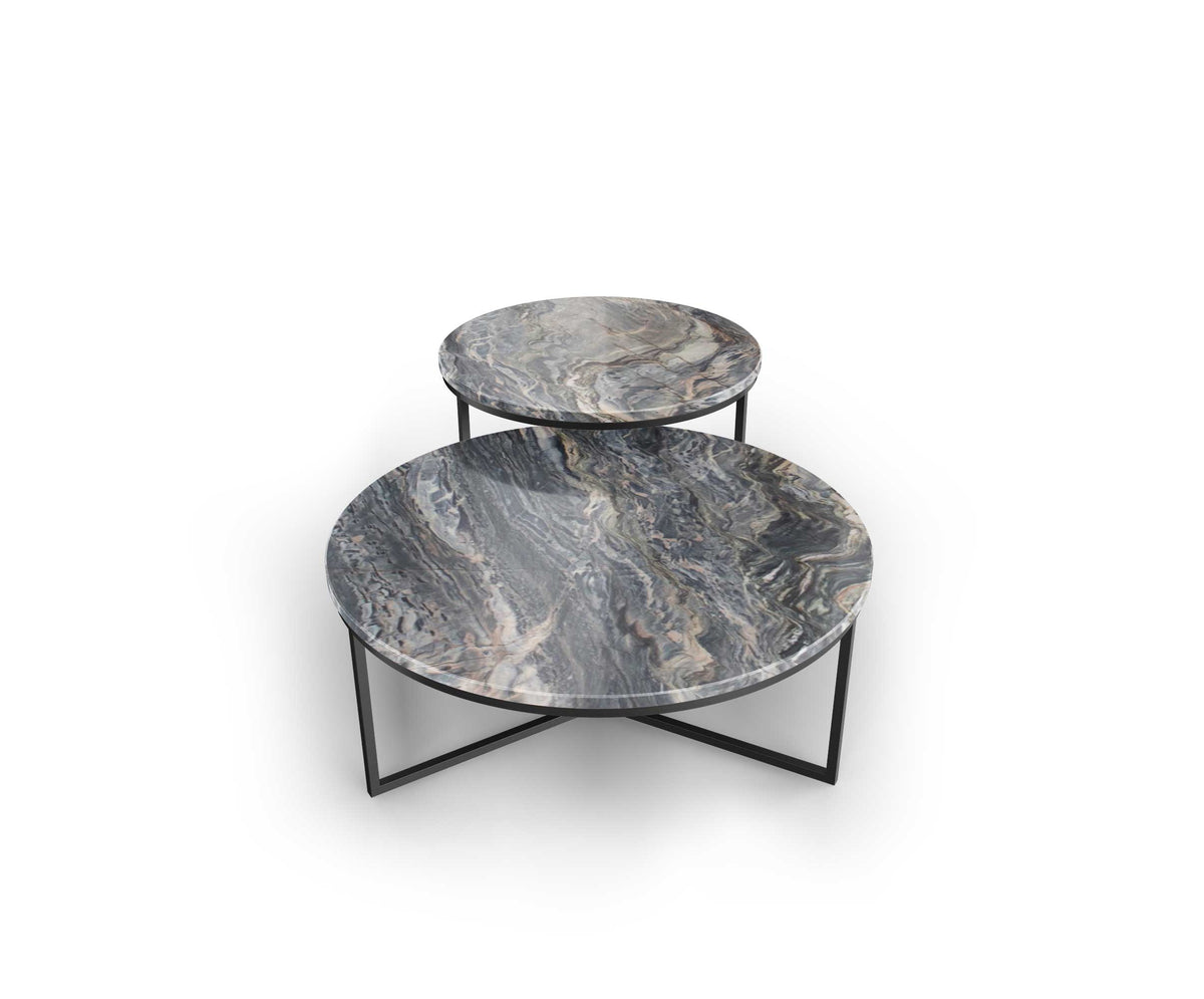 Explosion Blue - Salontafelset rond