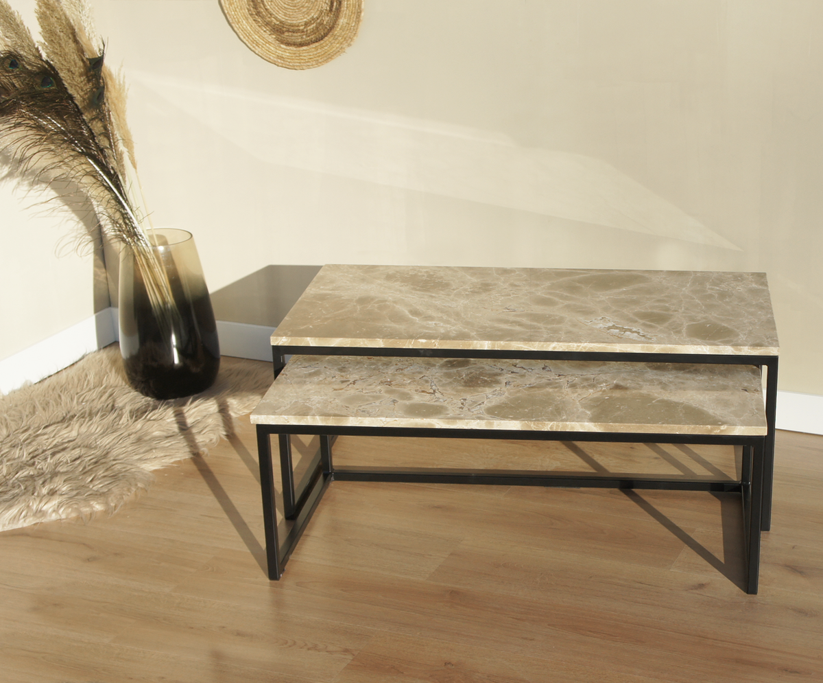 Beige salontafel set