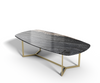 Silver Brown Wave marmer - eettafel ovaal