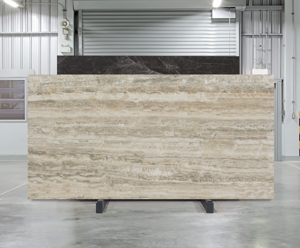 Travertino Silver Dorato marmer - Sample - 15 x 10 cm