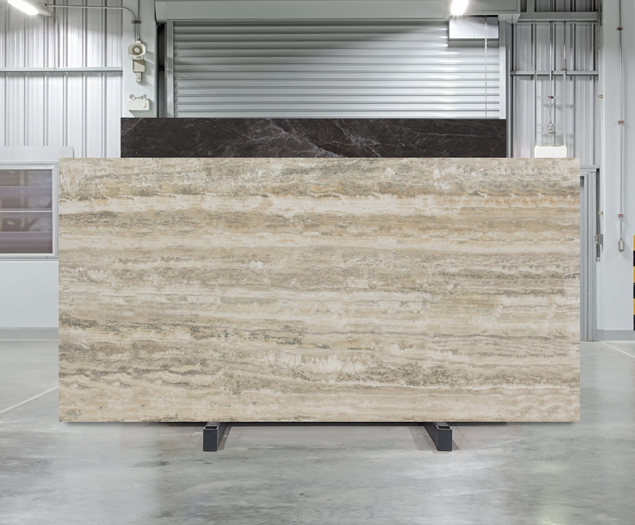 Travertino Silver Dorato marmer - Sample - 15 x 10 cm